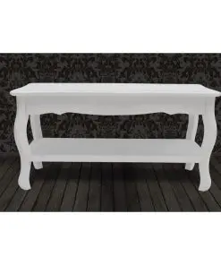 vidaXL Coffee Table 2 Tiers MDF White