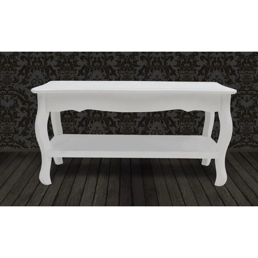 vidaXL Coffee Table 2 Tiers MDF White