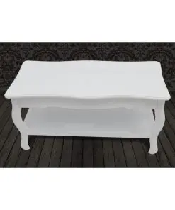 vidaXL Coffee Table 2 Tiers MDF White