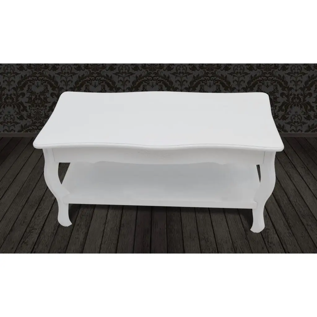 vidaXL Coffee Table 2 Tiers MDF White