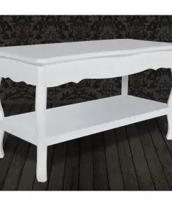 vidaXL Coffee Table 2 Tiers MDF White