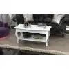 vidaXL Coffee Table 2 Tiers MDF White