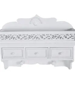 vidaXL Wall Mounted Shelf with 3 Drawers