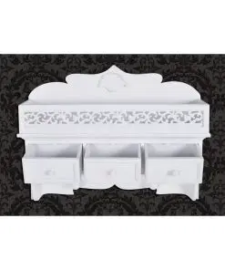 vidaXL Wall Mounted Shelf with 3 Drawers