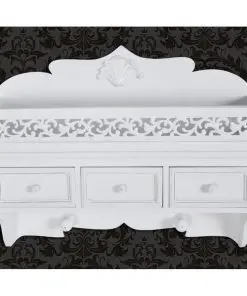 vidaXL Wall Mounted Shelf with 3 Drawers