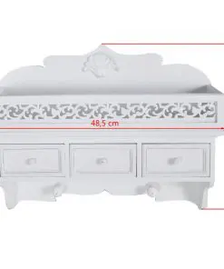 vidaXL Wall Mounted Shelf with 3 Drawers