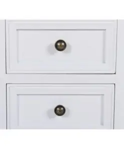 vidaXL Nightstands 2 pcs with 2 Drawers MDF White