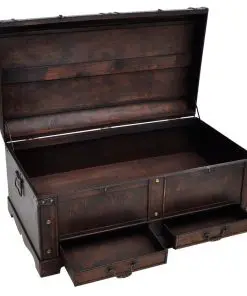 vidaXL Wooden Treasure Chest Large Brown