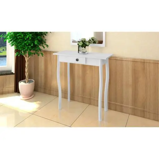 vidaXL Console Table MDF White