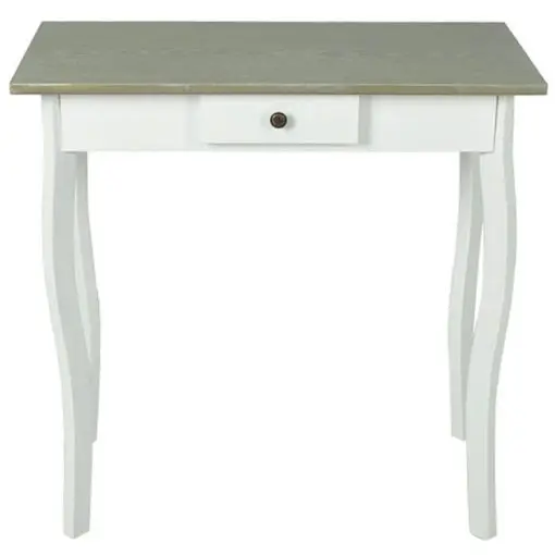 vidaXL Console Table MDF White and Greyish Brown