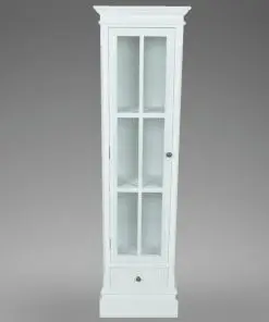 vidaXL Chic Bookcase Cabinet with 3 Shelves White Wooden