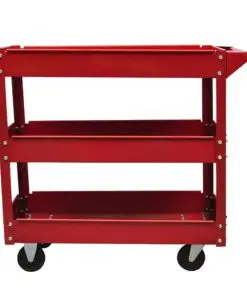 2 x Workshop Tool Trolley 100 kg 3 Shelves
