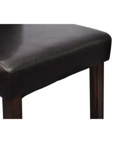 vidaXL Dining Chairs 4 pcs Black Faux Leather