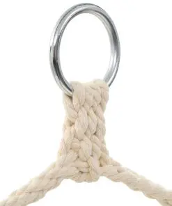 vidaXL Swing Chair Fabric Cream White