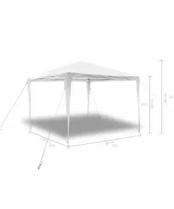 vidaXL Pyramid-Roof Garden Gazebo Pavilion 3 x 3 m