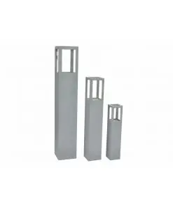 vidaXL Wood Candle Stand Grey