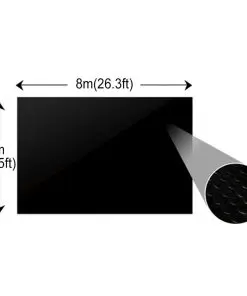 vidaXL Floating Rectangular PE Solar Pool Film 8 x 5 m Black