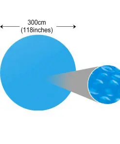 vidaXL Floating Round PE Solar Pool Film 300 cm Blue