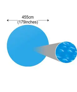 vidaXL Floating Round PE Solar Pool Film 455 cm Blue