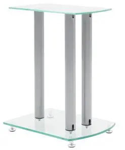 Aluminum Speaker Stands Transparent Safety Glass 2pcs