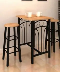 Breakfast/Dinner Table Dining Set MDF with Black