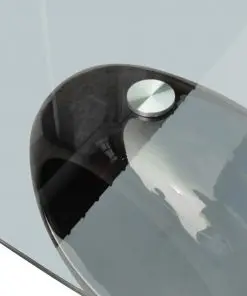 vidaXL Coffee Table with Oval Glass Top High Gloss Black