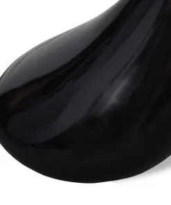 vidaXL Coffee Table with Round Glass Top High Gloss Black