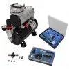vidaXL Airbrush Compressor Set with 2 Pistols