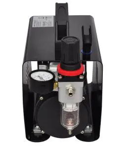 vidaXL Airbrush compressor set with 3 pistols 255 x 135 x 220 mm