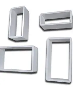 Cuboid shelf set of 4 White
