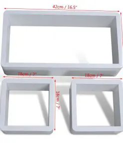 Cuboid shelf set of 3