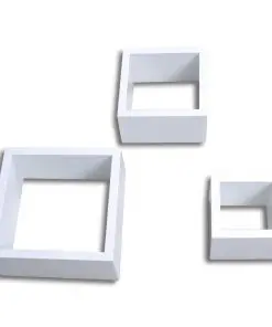 Cube shelf set of 3 white