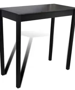 vidaXL Bar Table MDF Black 115x55x107 cm