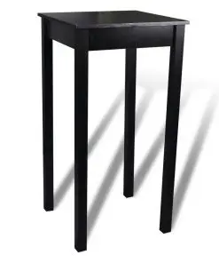 vidaXL Bar Table MDF Black 55x55x107 cm