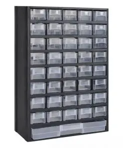 vidaXL 41-Drawer Plastic Storage Cabinet Tool Box