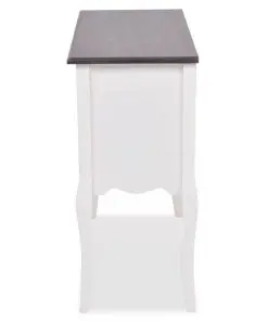 vidaXL Console Cabinet 6 Drawers Brown and White Wood