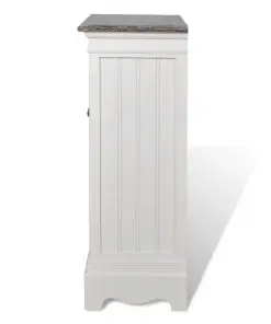 vidaXL Cabinet 2 Doors 1 Drawer White Wood