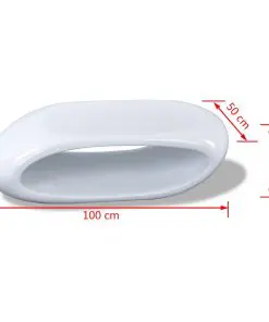 vidaXL Coffee Table Fibre Glass High Gloss White