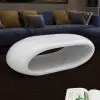vidaXL Coffee Table Fibre Glass High Gloss White vidaXL Coffee Table Fibre Glass High Gloss White