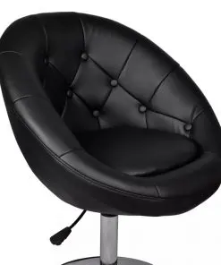 vidaXL Bar Chairs 2 pcs Black Faux Leather