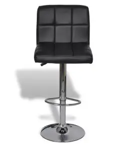 vidaXL Bar Stools 2 pcs Black Faux Leather