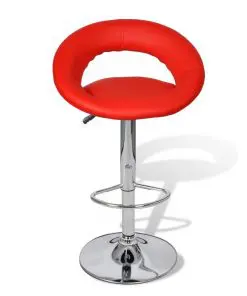 vidaXL Bar Stools 2 pcs Red Faux Leather