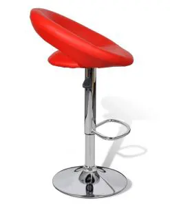 vidaXL Bar Stools 2 pcs Red Faux Leather