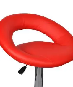 vidaXL Bar Stools 2 pcs Red Faux Leather
