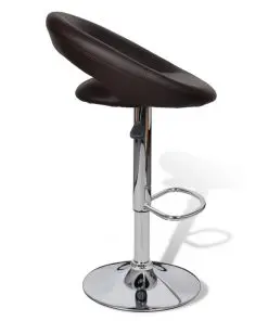 vidaXL Bar Stools 2 pcs Brown Faux Leather
