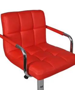 vidaXL Bar Stools 2 pcs Red Faux Leather