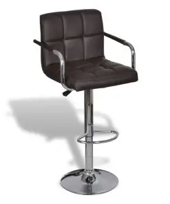 vidaXL Bar Stools 2 pcs Brown Faux Leather