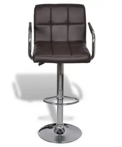 vidaXL Bar Stools 2 pcs Brown Faux Leather