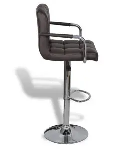 vidaXL Bar Stools 2 pcs Brown Faux Leather