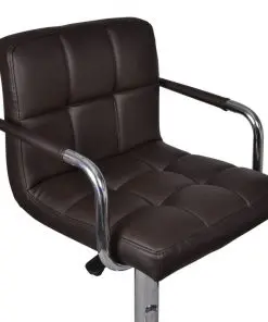 vidaXL Bar Stools 2 pcs Brown Faux Leather